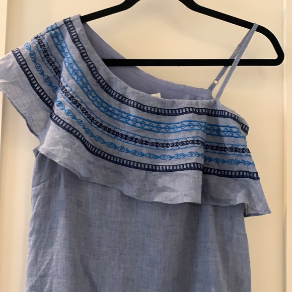 Heartloom Chambray One Shoulder Dress Size S - Picture 2 of 5